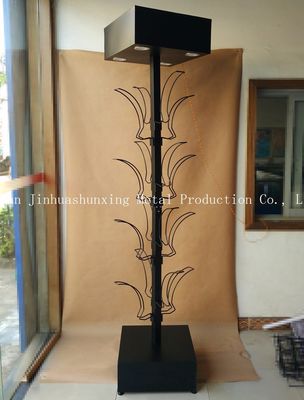 Стеллаж для выставки товаров аксессуаров автомобиля L700mm W700mm, выставочные витрины шлема с крюком