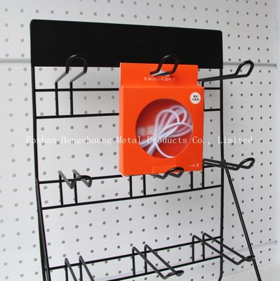 Черный стеллаж для выставки товаров батареи H500mm W310mm, шкаф Pegboard инструмента стены гаража
