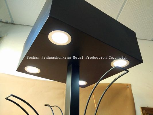 Стеллаж для выставки товаров аксессуаров автомобиля L700mm W700mm, выставочные витрины шлема с крюком