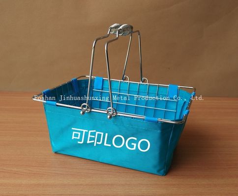 оформления сельского дома высоты 285mm 135mm корзина провода Рынк-стиля современного для Bathroom, kicthen с ручками, сумкой ткани