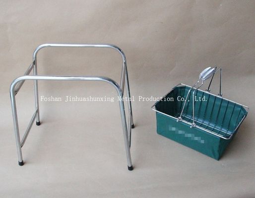 Корзина провода зеленого цвета W215mm L285mm для Bathroom, Kicthen с ручками, основания, сумки ткани