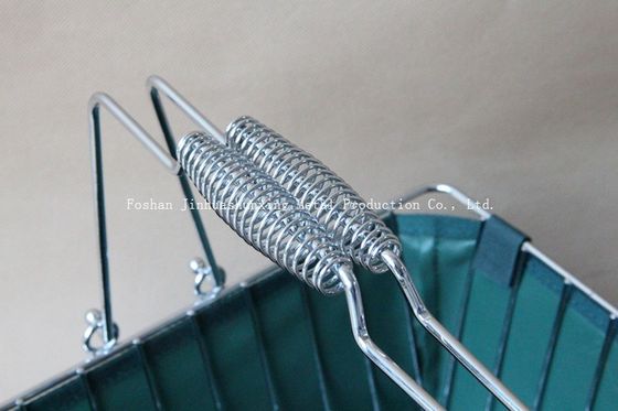 Корзина провода зеленого цвета W215mm L285mm для Bathroom, Kicthen с ручками, основания, сумки ткани