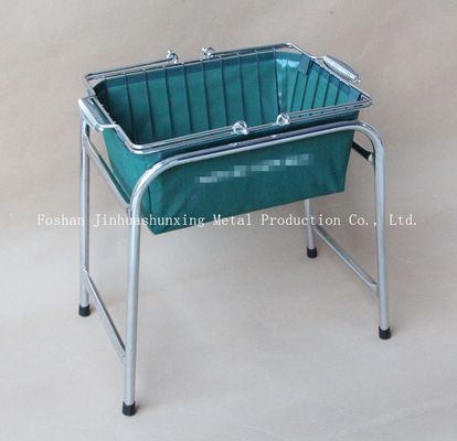 Корзина провода зеленого цвета W215mm L285mm для Bathroom, Kicthen с ручками, основания, сумки ткани