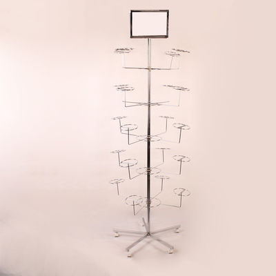 Шкаф шляпы шляпы HongChuang 5-Tier 20 вращая, шкаф пола металла для крышек с объявлением